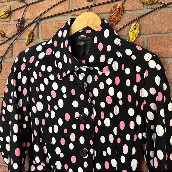 Polka-dot detailed trench style by Donna Rae size 4 - Picture 2 of 9